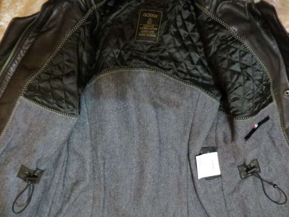 Куртка кожаная с меховым воротником. Теплая canari, 42–44 S в Омске фото 3