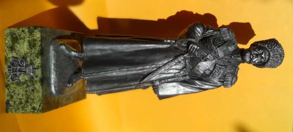 Фигура, Николай Второй, 120 мм., олово на змеевике