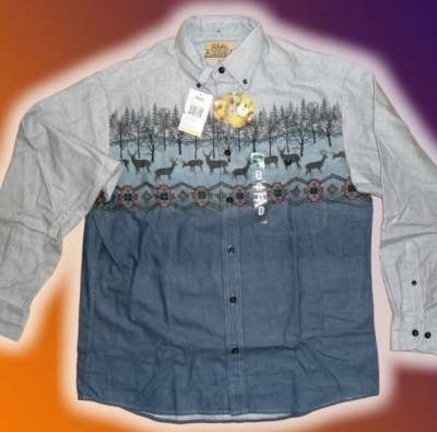 Теплая рубашка с охотничьими принтами