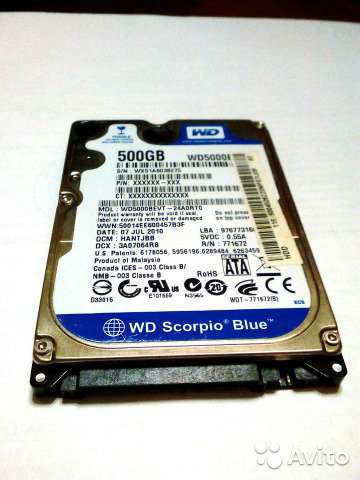 Жёсткий диск WD 500GB