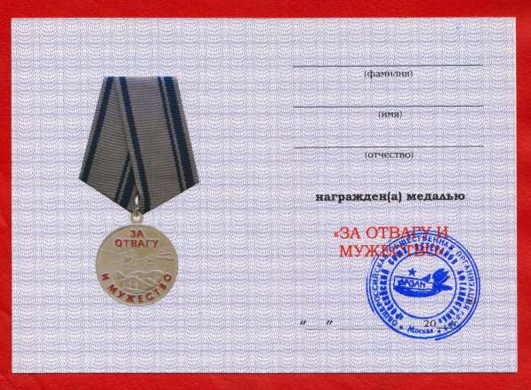 Россия медаль За отвагу и мужество документ в Орле фото 14