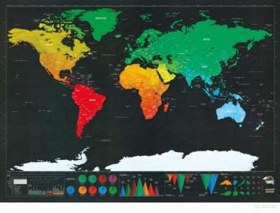 Карта мира со скретч-слоем в Иркутске фото 3