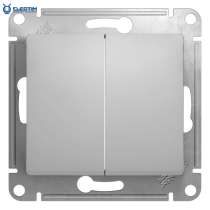 2-клавишный выключатель, сх.5, 10АХ, механизм, АЛЮМИНИЙ, в г.Лондон