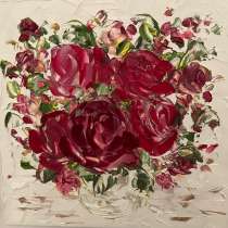 Картина маслом Цветы мастихином, в Москве