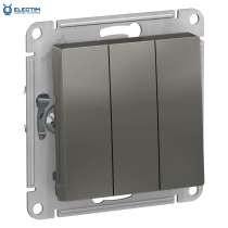 3-клавишный выключатель, сх.1+1+1, 10АХ, механизм, СТАЛЬ, в г.Минск