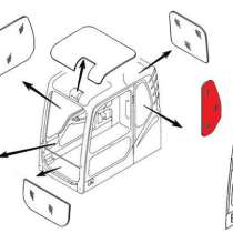 Стекло кабины левое за дверью (триплекс) 903-00073A DOOSAN, в Екатеринбурге