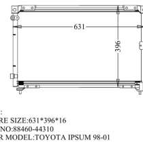 Радиатор кондиционера TOYOTA GAYA, IPSUM, AVENSIS 1998-2001, в Владивостоке