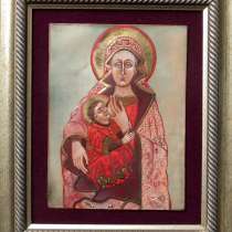 Картина, икона Санта Северина, медь, горячая эмаль. 25х18 см, в Калуге