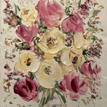 Картина маслом Цветы Мастихином, в Москве