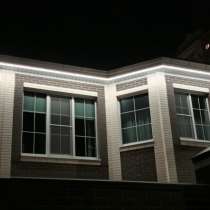Контурная подсветка домов гибким неоном, в Ростове-на-Дону