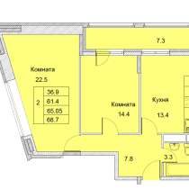 2-х к-ая квартира улица Советская, дом 6, площадь 65,05,э 10, в Королёве