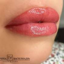Перманентный макияж губ в акварельной технике в Ярославле, в Ярославле