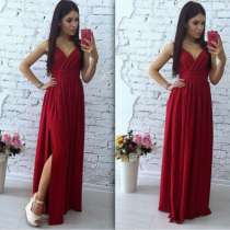 Длинное платье с декольте артикул - Артикул: Am8033-1, в Ставрополе