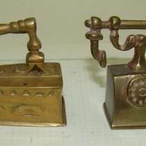 Игрушки кукольные миниатюры Утюг и Телефон (Q716), в Москве