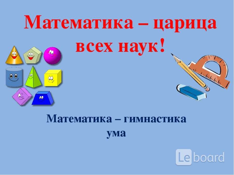 Проект математика царица или слуга для других наук